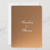 Faire-part de mariage de brillance cuivre (Dos)