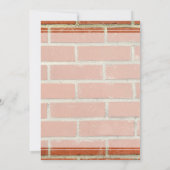 Faire-part de mariage de brique (Dos)