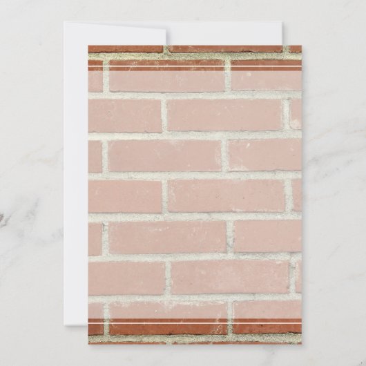 Faire-part de mariage de brique (Dos)