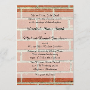 Faire-part de mariage de brique