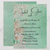 Faire-part de mariage de brise d'été frais (Devant / Derrière)