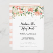 Faire-part de mariage de broches et de fleurs (Devant / Derrière)