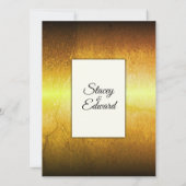 Faire-part de mariage de brume jaune éclatante (Dos)