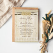 Faire-part de mariage de Burlap rustique