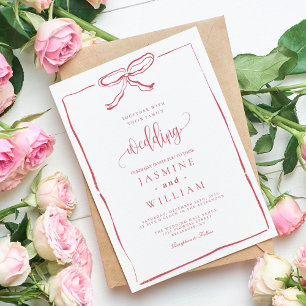 Faire-part de mariage de cabot rose