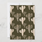 Faire-part de mariage de cactus à aquarelle rustiq (Dos)