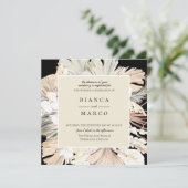 Faire-part de mariage de cadre de la jungle bohème (Debout devant)