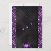 Faire-part de mariage de cadre de Parties scintill (Dos)