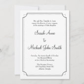 Faire-part de mariage de cadre élégant (Devant)