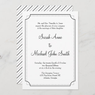 Faire-part de mariage de cadre élégant