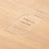 Faire-part de mariage de cadre Floral Or (Poser)