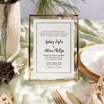 Faire-part de mariage de cadre formel minimaliste<br><div class="desc">Ce faire-part de mariage simple minimaliste à cadre formel est parfait pour un mariage élégant. Le design classique présente un cadre de bordure basique et une typographie rustique noir et blanc avec un look minimaliste moderne. QSD112</div>
