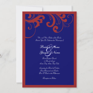 Faire-part de mariage de cadre Red, White & Blue S