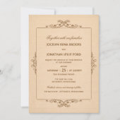 Faire-part de mariage de cadre vintage (Devant)