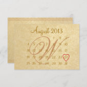 Faire-part de mariage de Calder (Devant / Derrière)