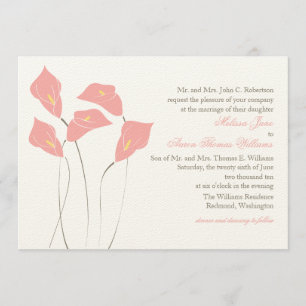 Faire-part de mariage de Calla Lily