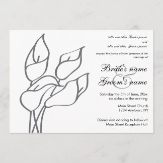 faire-part de mariage de Calla Lily