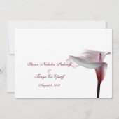 Faire-part de mariage de Calla Lily (Dos)