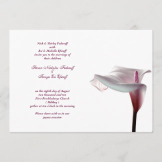 Faire-part de mariage de Calla Lily