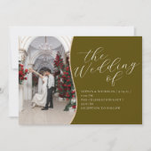 Faire-part de mariage de calligraphie à thème d'Ol (Devant)