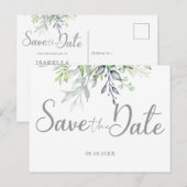 Faire-part de mariage de calligraphie botanique (Devant / Derrière)