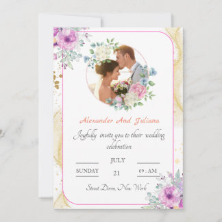 Faire-part de mariage de calligraphie élégante de