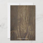 Faire-part de mariage de calligraphie en bois rust (Dos)