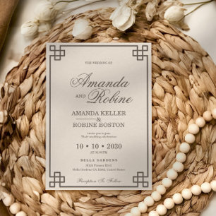 Faire-part de mariage de calligraphie minimaliste