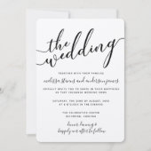 Faire-part de mariage de calligraphie moderne simp (Devant)