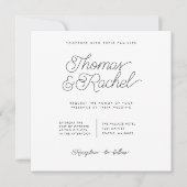 Faire-part de mariage de calligraphie moderne simp (Devant)