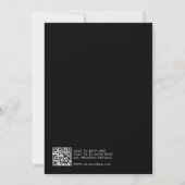 Faire-part de mariage de calligraphie noir et blan (Dos)
