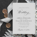 faire-part de mariage de calligraphie noire simple<br><div class="desc">Un design simple avec un élégant script noir calligraphie en lettrage. Le texte noir et d'autres caractéristiques de ce modèle d'invitation de mariage peuvent être customisés.</div>
