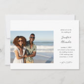 Faire-part de mariage de calligraphie photo côté d (Devant)