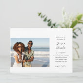 Faire-part de mariage de calligraphie photo côté d (Debout devant)