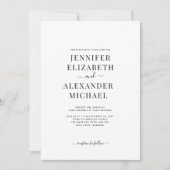 Faire-part de mariage de calligraphie simple (Devant)