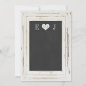 Faire-part de mariage de calque de cadre rustique  (Dos)