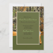 Faire-part de mariage de Camo de chasse (Dos)