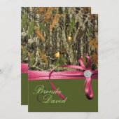 Faire-part de mariage de Camo de chasse (Devant / Derrière)