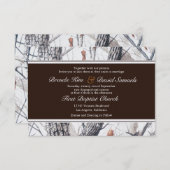 Faire-part de mariage de Camo d'hiver (Devant / Derrière)