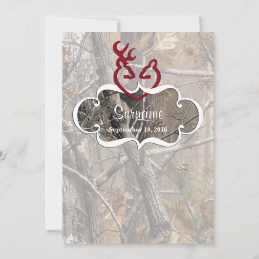 Faire-part de mariage de camouflage (Dos)