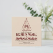 Faire-part de mariage de camping (Debout devant)