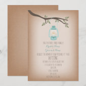 Faire-part de mariage de camping Blue Light Lanter (Devant / Derrière)
