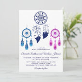 Faire-part de mariage de capture de rêve rose (Debout devant)