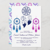 Faire-part de mariage de capture de rêve rose (Devant / Derrière)