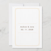 Faire-part de mariage de caractère mignon (Dos)