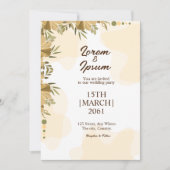 Faire-part de mariage de carte de partie simple co (Devant)