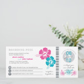 Faire-part de mariage de carte d'embarquement (Debout devant)