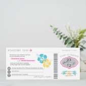 Faire-part de mariage de carte d'embarquement (Debout devant)