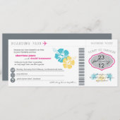 Faire-part de mariage de carte d'embarquement (Devant / Derrière)