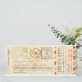 Faire-part de mariage de carte d'embarquement dans (Debout devant)